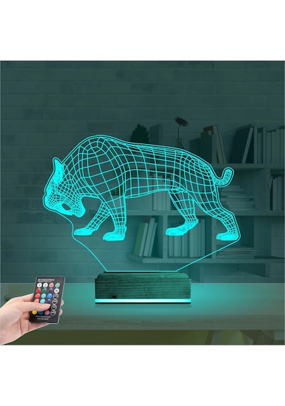 Luvivia Kaplan 3d Lamba - Masa Gece Lambası Şeffaf
