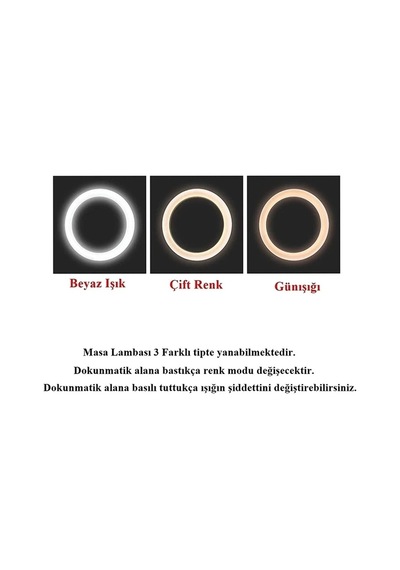 Hubrendy Kargo Şarjlı Sarı Ve Beyaz Renk Masa Lambası Wt-005 521774
