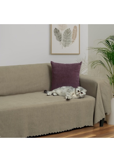 Ayrex Latuda Home Mikrofiber Şönil Fitilli Minimalist Koltuk Örtüsü -175x300 Cm Large, Çift Taraflı, Kaymaz, Terl Diğer