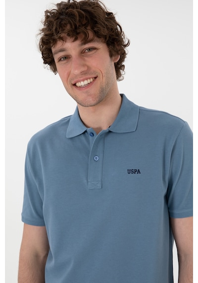 U.S. Polo Assn. Erkek Regular Fit Polo Yaka Koyu Mavi Basic Tişört 50306007-VR032