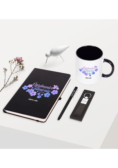 Kişiye Özel Öğretmenler Gününüz Kutlu Olsun Temalı Siyah Defter K N11.762