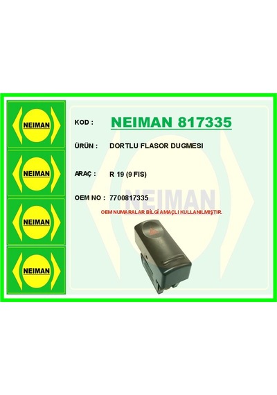 Bescher Dortlu Flasor Dugmesı R 19 9 Fıs Neıman 817335 7700817335