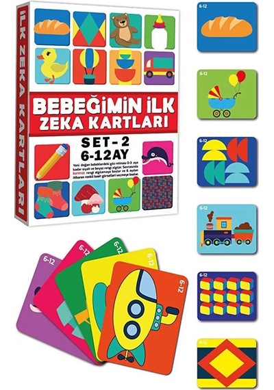 2205 Eğitici Kartlar 6-12 Ay Zeka Kartları