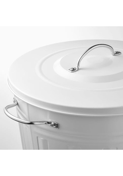 Ikea Knodd Çöp Kutusu, Beyaz, 40 Lt, Kapaklı