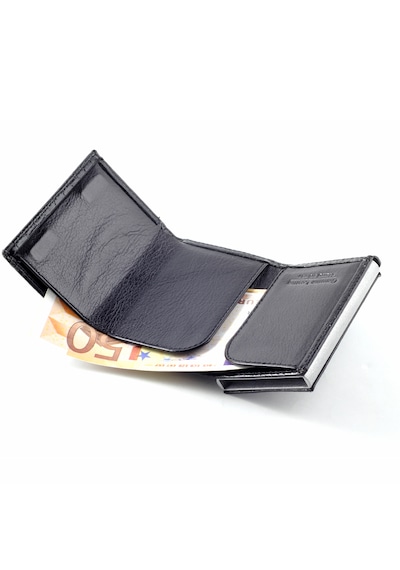 Ancora Leather Hakiki Deri Croco Mekanizmalı Erkek Cüzdanı Siyah1 Siyah