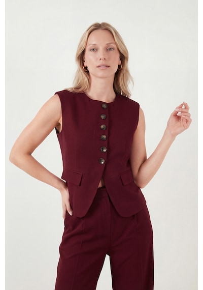 Lela Bayan Yelek 6521194 Bordo Bordo