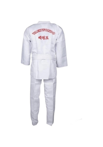 Jumok Taekwondo/tekvando Acemi Elbise Kıyafeti Dobok Beyaz Yaka Ç Beyaz