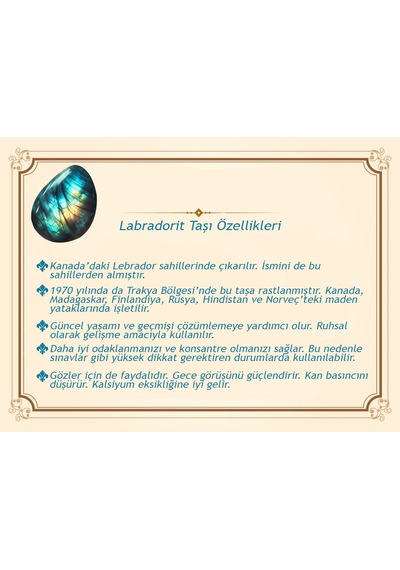 Makrome Örgülü Naturel Kesim Dorika Top Detaylı Labradorit Doğalt Siyah