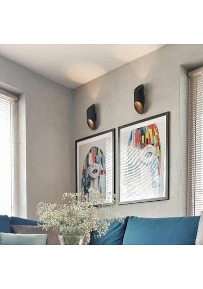 Mylights Retro Rustik Çift Yönlü Metal Led Aplik Ampul Dahildi Diğer