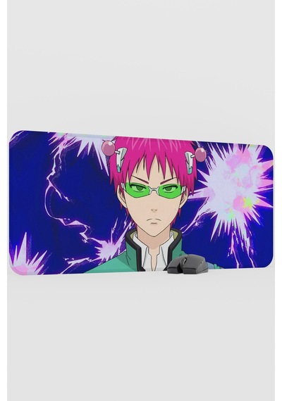 Saiki Kusuo Anime V5 - 90x40 Xxl Gaming Kauçuk Kaymaz Taban Mouse Pad Fare Altlığı