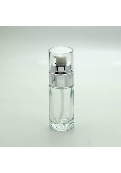 Boş Krem ve Losyon Şişesi 40 ML 5 Adet Şeffaf Gri Kapaklı Boş Şişe