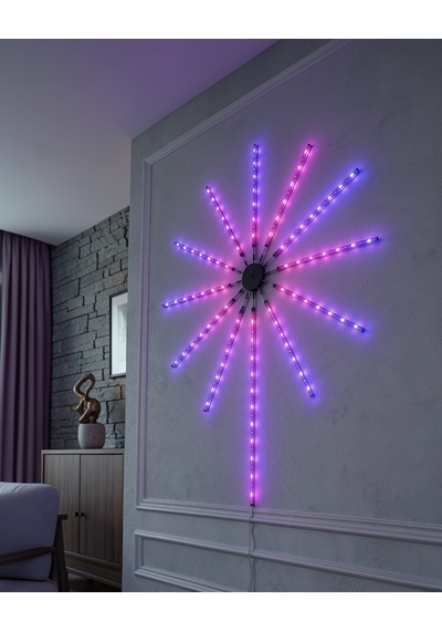 Rgb Fireworks Led Duvar Işığı Telefon Kontrollü Uczzdp626ışık-4 Çok Renkli
