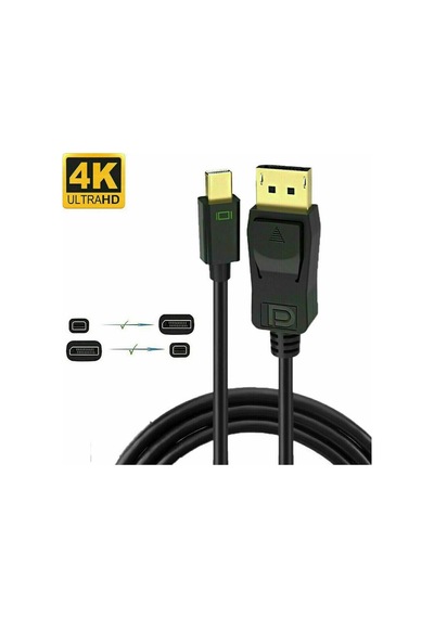 Mini Dp Display Çevirici Kablo 1,8 Metre Mini Displayport To Display Kablo