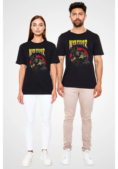 Adrift Alice Cooper Siyah Unisex Tişört T-shirt Siyah