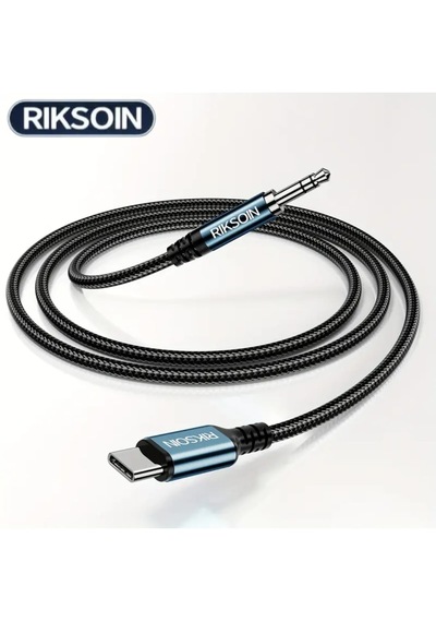 Riksoin 3-metre Type-c To 3.5mm Aux Kablo Hi-fi Ses Teknolojisi Ce Sertifikalı Hasır Örgülü Sağlam Ses Kablosu Telefon/araba/tablet - Riksoin 3-metre Type-c To 3.5mm Aux Kablo Hi-fi Ses Teknolojisi Ce Sertifikalı Hasır Örgülü Sağlam Ses Kablosu Telefon/araba/tablet -
