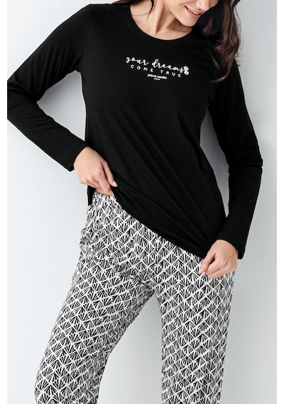 Pierre Cardin Kadın Siyah Pijama Takımı Pc9068-s-v1 Siyah