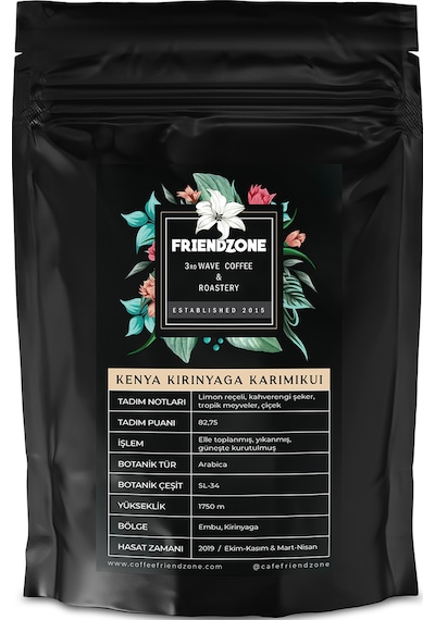 Friendzone Kenya Kirinyaga Karimikui AA Yöresel Filtre Kahve 250 G Friendzone Kenya Kirinyaga Karimikui AA Yöresel Filtre Kahve 250 G