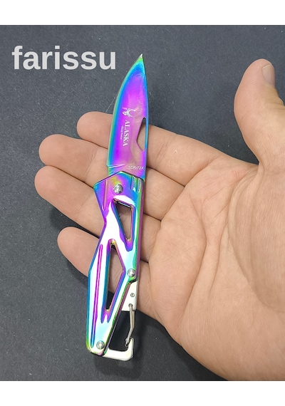 Alaska Mini Gökkuşağı Katlanır Çakı - Ultra Kompakt, Şık Ve Çok Amaçlı Cep Bıçağı Çok Renkli