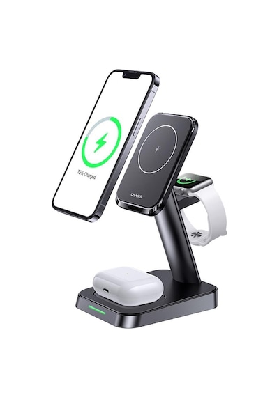 Usams Us-Cc150 20W 3In1 Typec Apple Uyumlu iPhone /Airpods/iOS Iwatch Manyeti Usams Us-Cc150 20W 3In1 Typec Apple Uyumlu iPhone /Airpods/iOS Iwatch Manyeti