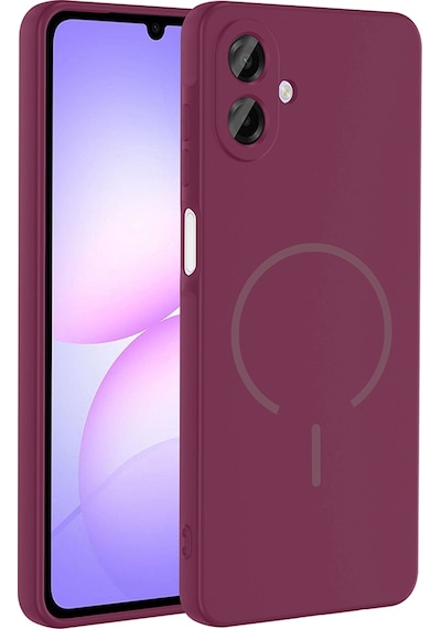 Galaxy Uyumlu A07 Kılıf M-safe Şarj Özellikli Ata Meta Kapak - Mürdüm Mürdüm