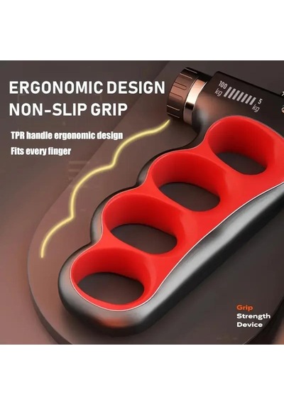 Valkyrie Sayaçlı Ergonomik 5-100kg El Yayı Bilek Güçlendirici Fitness Egzersiz Spor Aleti Sayaçlı Xl Boy Kırmızı Kırmızı