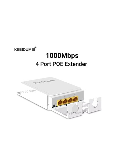 4 Port Su Geçirmez Poe Genişletici Poe Tekrarlayıcı 1000 Mbps İletim Dış Mekan 1pc Poe Extender