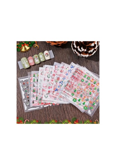 3d Tasarım Yapışkan Tırnak Sticker Random 5'li Tırnak Dövmesi Nail Art Set