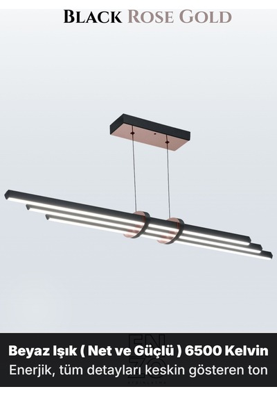 Cosmo Rose Gold Downlight Sarkıt Aşağı Yönlü Modern Led Linear Avize Beyaz Işık