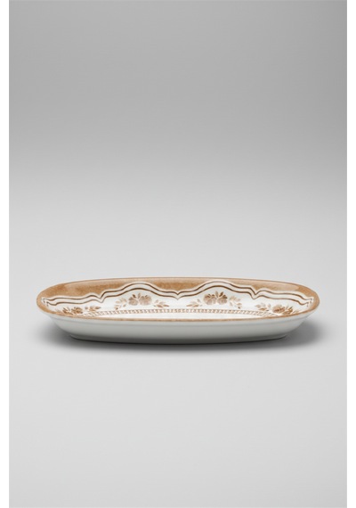 12'li Valencia Oval Kayık Tabak 19cm Dijital Salda Rinart Krem
