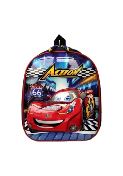 Cars Şimşek Kreş ve Anaokulu Çocuk Sırt Çantası 5d Kabartmalı 33 CM