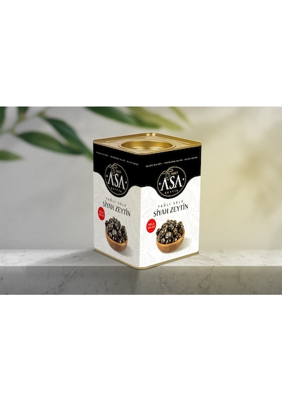 Asa Yağlı Sele Teneke Mega Siyah Zeytin 10 KG