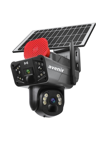 Avenir Av -s427h 6mp Güneş Enerjili 7/24 Kayıt Aov 2 Kameralı Güvenlik Kamerası Hieasy