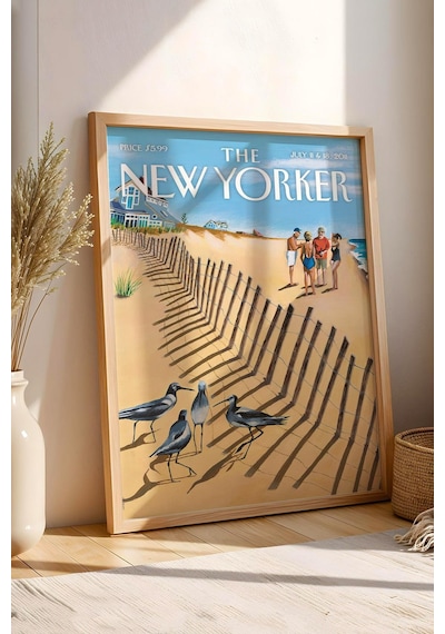 The New Yorker Çerçeveli Tablo July 11 2011 - Plaj Kuşları Tablosu
