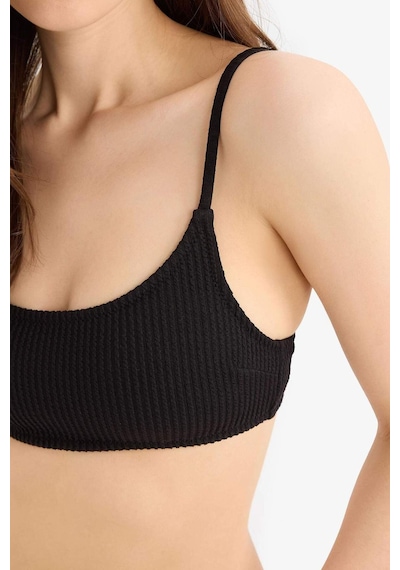 Defacto Regular Fit Bürümcük Siyah Bikini Üstü B7207AX24SM Siyah