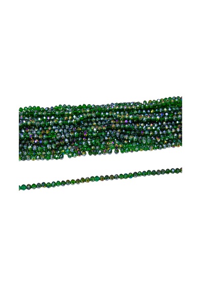 6 Mm Haki Yeşil Kristal Cam Boncuk 1 Dizi - 80-85 Adet