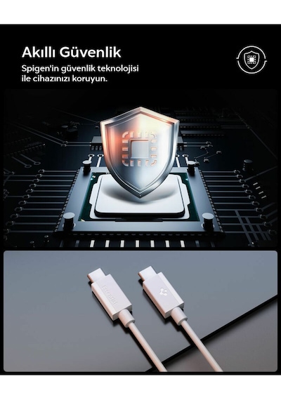 Spigen Essential 1m Usb-c To Usb-c 60w Kablo Aca08717 Beyaz