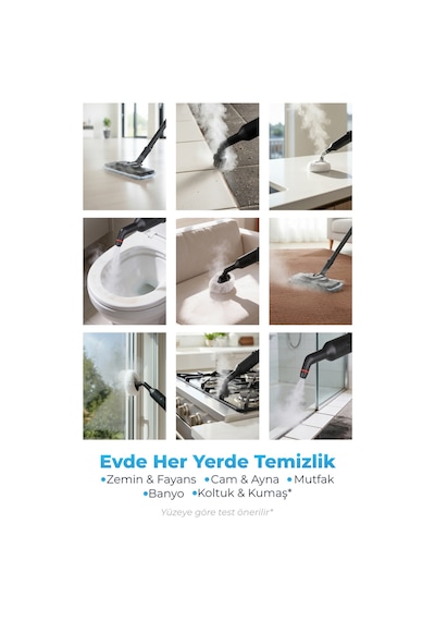 PiranTech CB-103A 2000 W Güçlü Buharlı Temizlik Makinesi