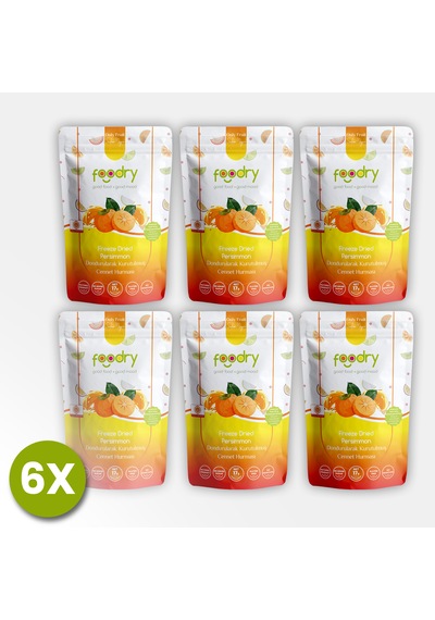Freeze-dry Cennet Hurması Freeze Dried Persimmon Dondurularak Kurutulmuş Meyve Kurusu 17gx6 17 G