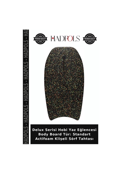 Delux Serisi Hobi Yaz Eğlencesi Body Board Tür: Standart Actifoam Klişeli Sörf Tahtası Siyah