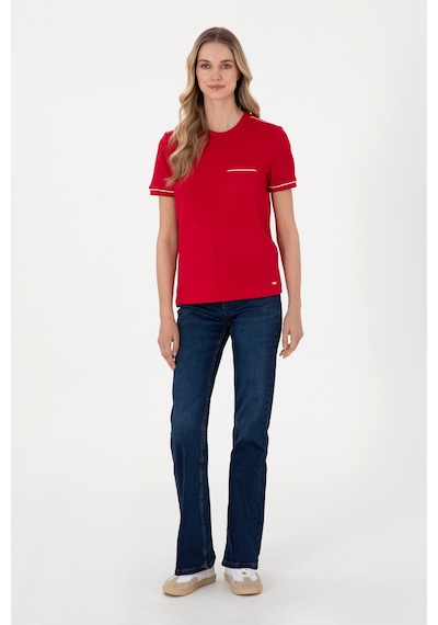 U.S. Polo Assn. Kadın Kırmızı Modal Karışımlı Bisiklet Yaka Tişört 50312942-VR030 U.S. Polo Assn. Kadın Kırmızı Modal Karışımlı Bisiklet Yaka Tişört 50312942-VR030