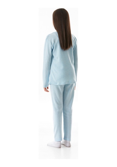 Need More Slep Baskılı Kız Çocuk Pijama Takımı 25kcck726126245-açık Mavi Açık Mavi