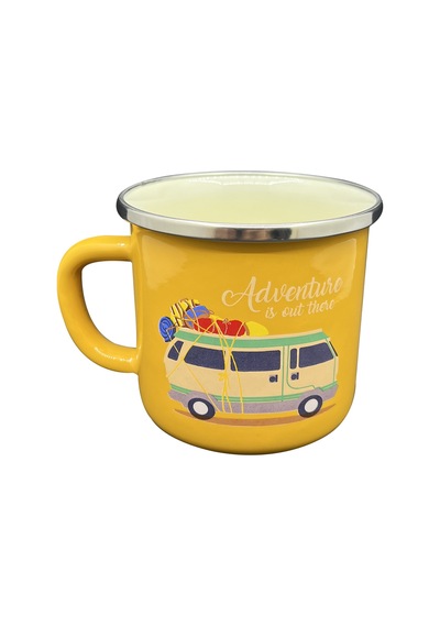 Orcamp Retro Emaye Kupa Bardak Adventure Hardal Out-1900