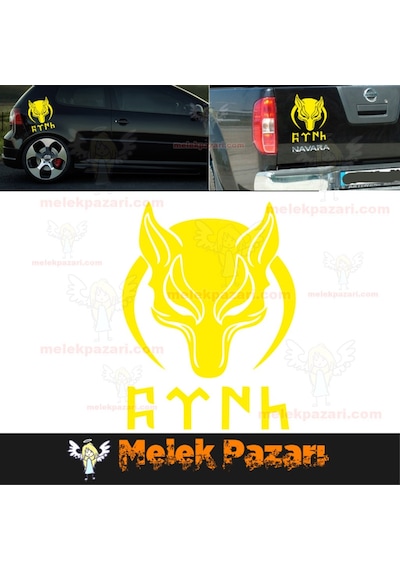 Börü Ve Göktürkçe Türk Oto Sticker, Araba Sticker