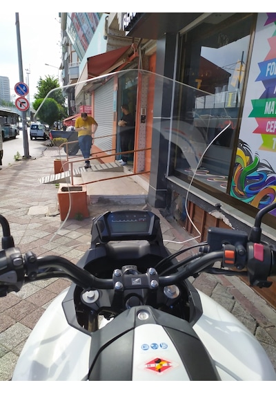 2012-15 Honda Nc 700X 750X Uzun Ön Cam Şeffaf 55cm Zeus 4mm