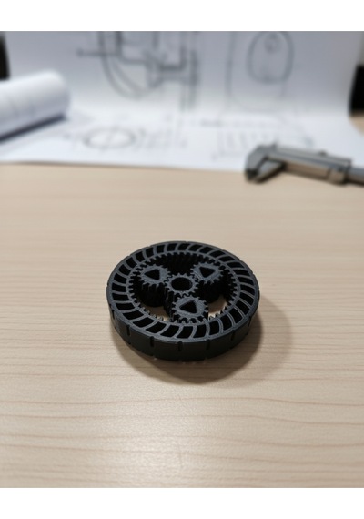 Stres Çarkı Planet Dişli Mekanizma Pla Malzeme 6.5 Cm, Siyah/beyaz/gümüş Gri 3d Yazıcı