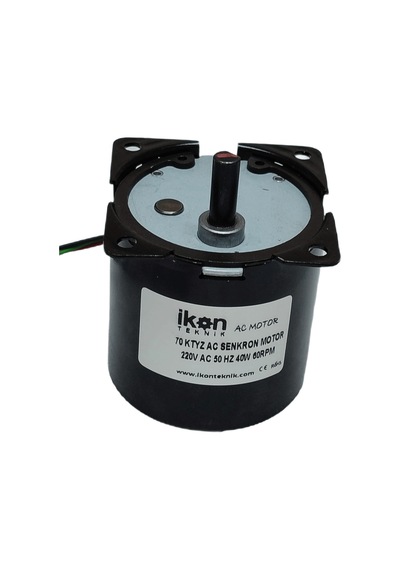 İkon Teknik  AC SENKRON MOTOR 70 KTYZ 40 Watt 60 RPM 220 Volt VİYOL MOTORU