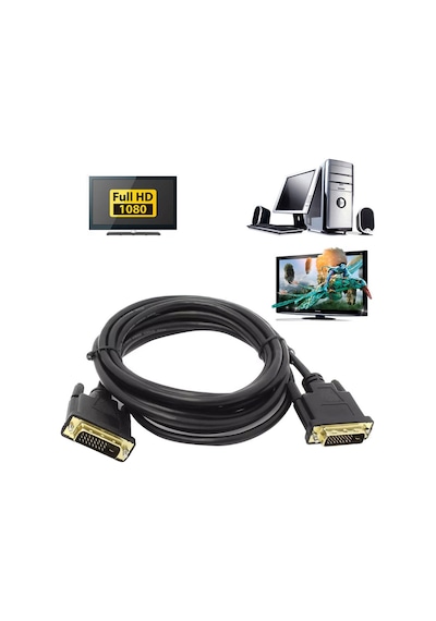 DVI-D 24+1 kablo dvı 24+1 pin erkek erkek kablo 10m