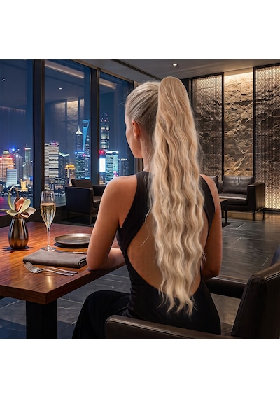 Tokalı Katlı Kesim Dalgalı At Kuyruğu / Bal Köpüğü Platin Röfleli - Zmff-897224 Çok Renkli
