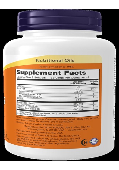 Now Omega 3 3-6-9 90 Softgels