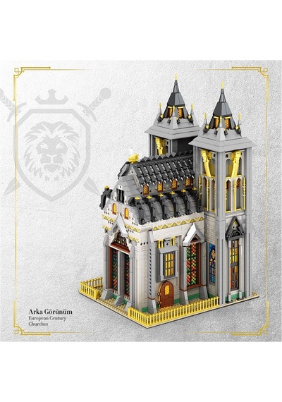 Reobrix 66027 Ortaçağ Kilisesi Yaratıcı Yapı Blok Seti Building Blocks European Century Medieval Churches - 3468 Parça